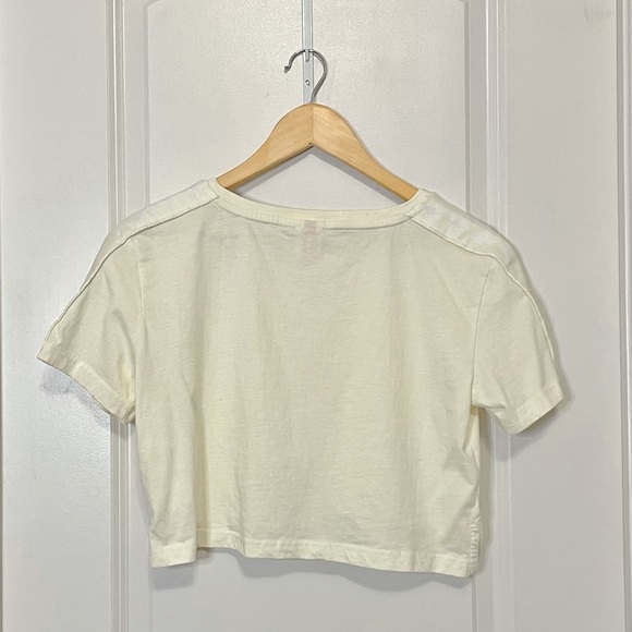 Kappa Cream Embroidered Logo Ultra-Cropped Tee - Picture 5 of 6